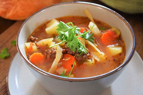 Hearty Beef Cabbage Soup