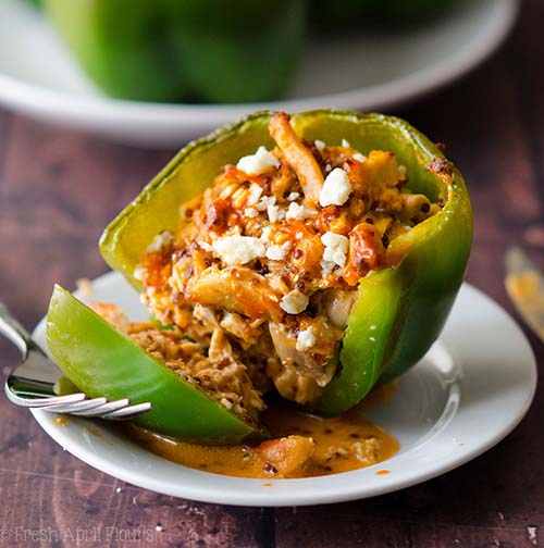 Make-Ahead Buffalo Chicken Stuffed Peppers