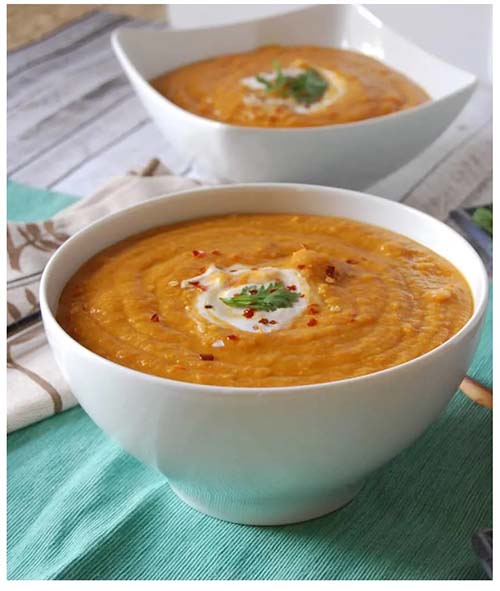 Moroccan Carrot & Red Lentil Soup