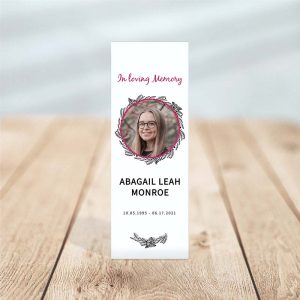 Vintage Framed Funeral Bookmark