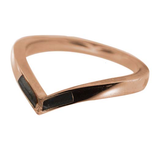 Chevron Cremation Ring - Cremation Jewelry