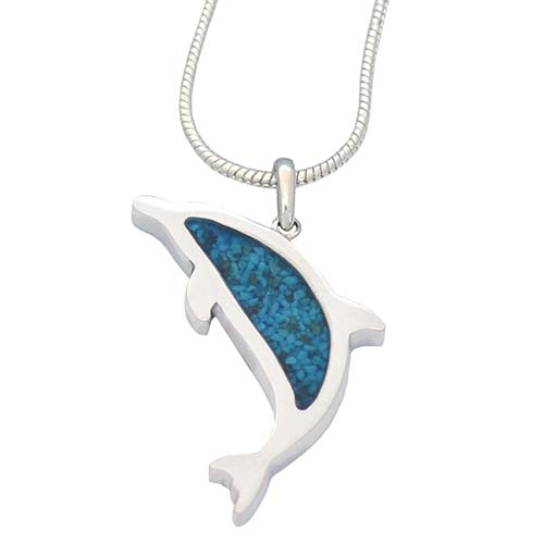 Dolphin Memorial Necklace - Cremation Jewelry