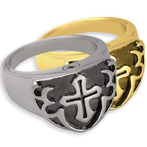 Cross Cremation Ring