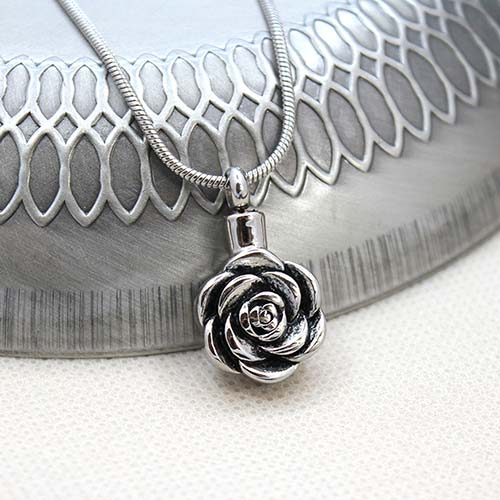 Personalized Flower Urn Necklace