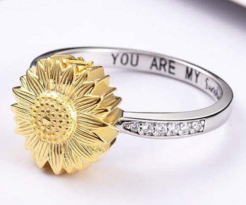 You Are My Sunshine Cremation Ring