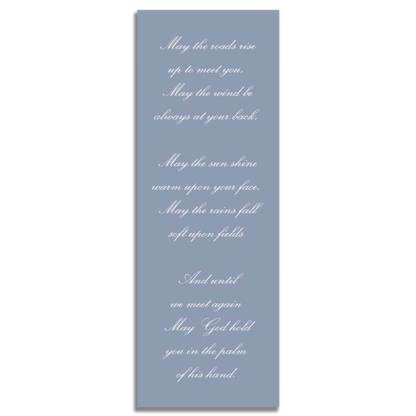 Lighthouse Funeral Bookmark Template: Back Side