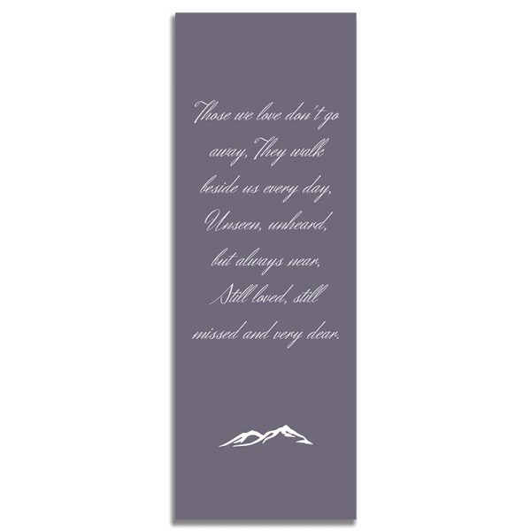 Back Side - Mountain View Funeral Bookmark