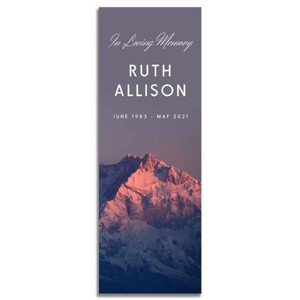 Front Side - Mountain View Funeral Bookmark