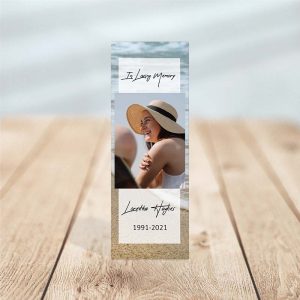 Oceanfront Funeral Bookmark Keepsake - Product Photo