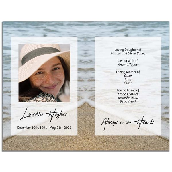 Oceanfront 8 Page Funeral Program Template - Page 3