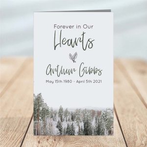 Snowy Evening Funeral Program Template