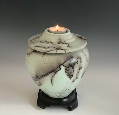 Horsehair Raku Ceramic Urn