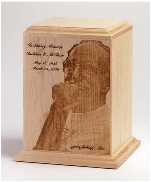 Cremation Urns - Engraved Photo