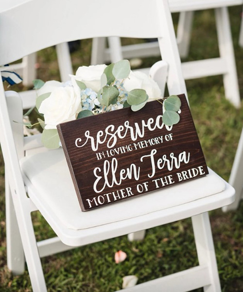 Memorial Table Ideas - Reserved in Loving Memory