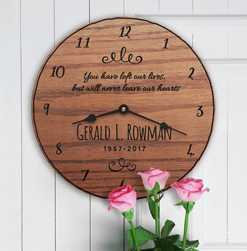 Sympathy Gifts - Celebration of Life Personalized Clock