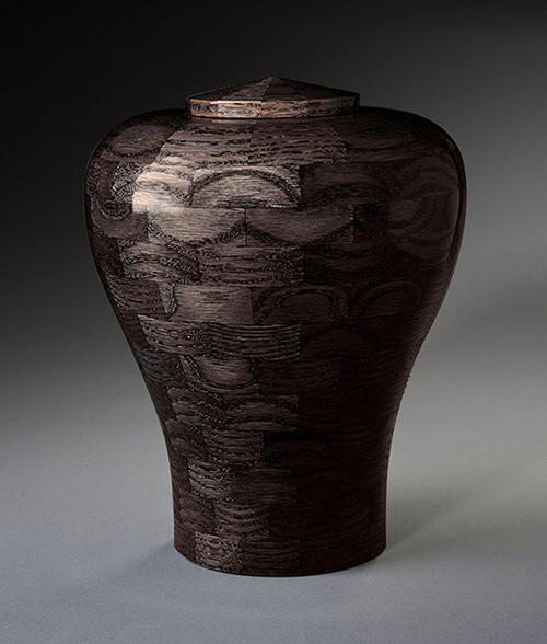 Wood Cremation Urns - Black Oak Wood Cremation Urn