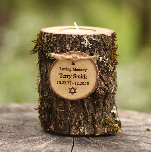 Oak Tree Branch Tealight Holder Keepsake Urn