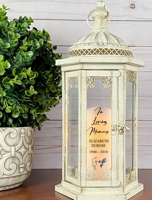 Hummingbird Memorial Gifts - Candle Lantern