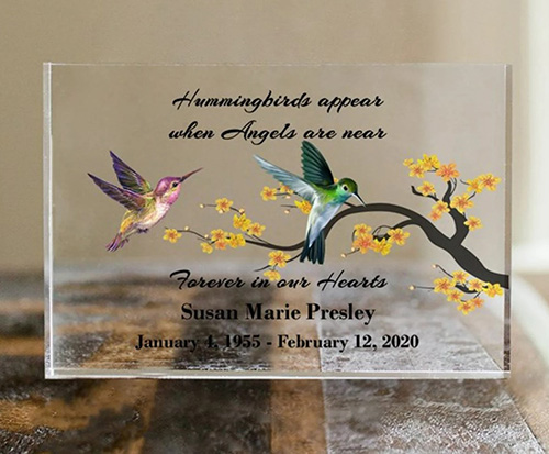 Keepsake Hummingbird Plaque
