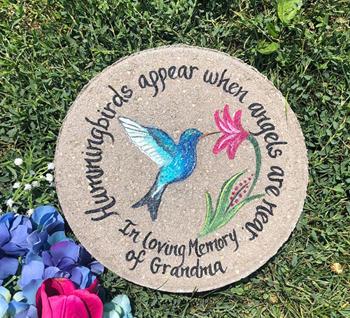 Hummingbird Memorial Stone