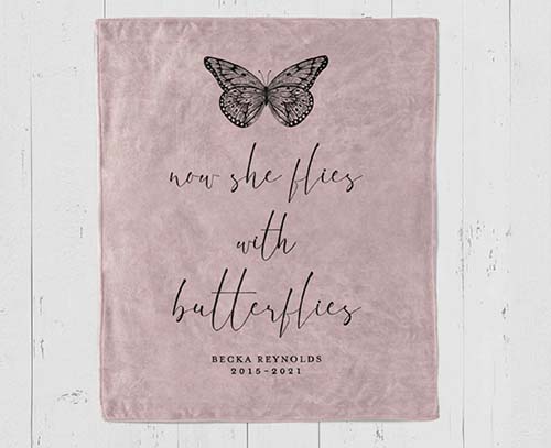Custom Memorial Blankets - Butterflies