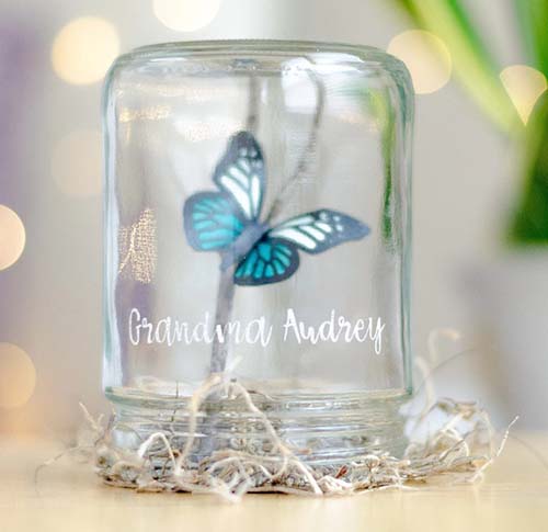 Butterfly Memorial Gifts - Sympathy Butterfly Jar