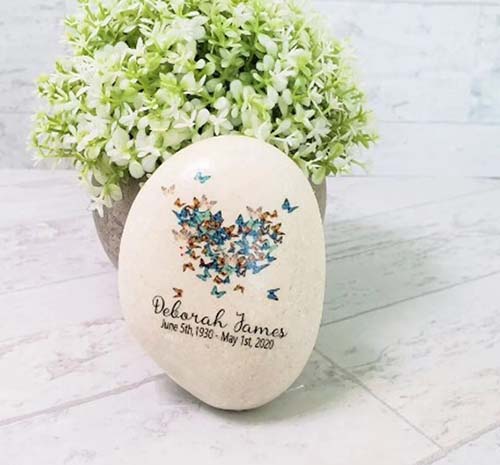 Butterfly Memorial Gifts - Small Butterfly Stone