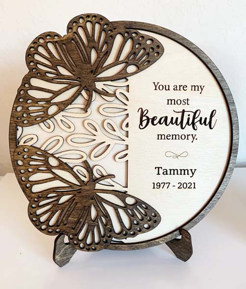 Butterfly Memorial Gifts - Wooden Plaque