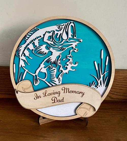 Wooden Fishing Memorial Signs