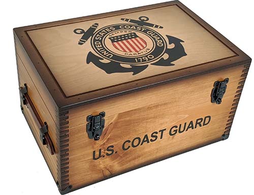 coast guard keepsake footlocker box