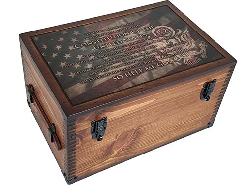military memorial gifts - footlocker keepsake box