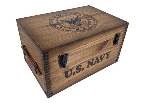 military memorial gifts - navy footlocker memorial box