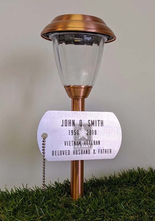 military memorial gifts - armed forces solar light