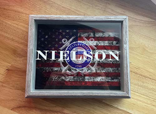 military memorial gifts - personalized coast guard shadow box