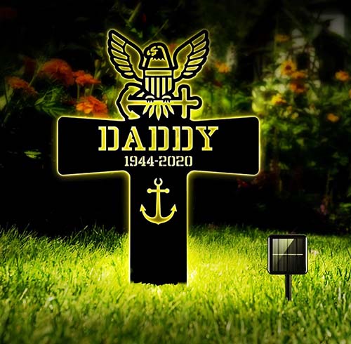 personalized Navy cross yard sign