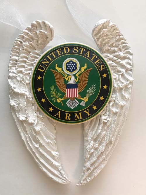 US army angel wings wall decor