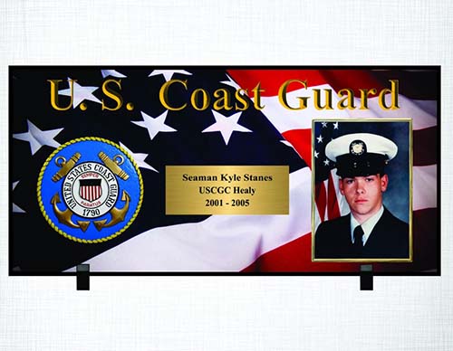 US Coast guard memorial photo plaque