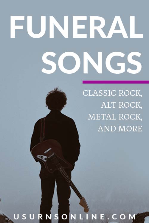 rock songs for funerals - pin it image