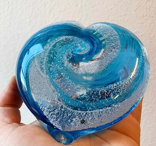 Cremation Glass Heart