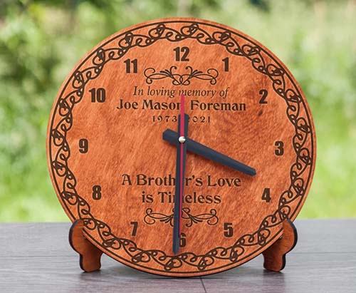 brother's love is timeless memorial clock