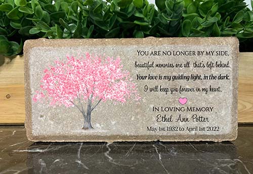 cherry blossom tree memorial paver stone