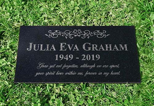 engraved memorial garden stones