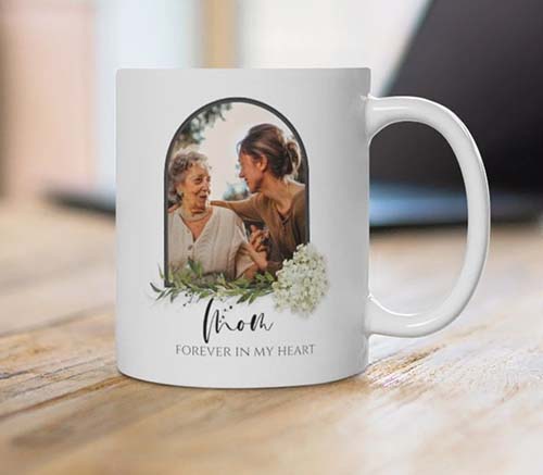 forever in my heart - personalized photo mug