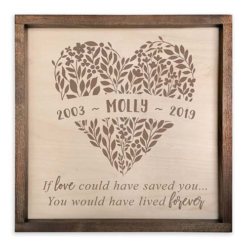 personalized remembrance plaque