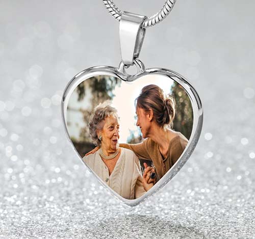 remembrance gifts - photo necklace