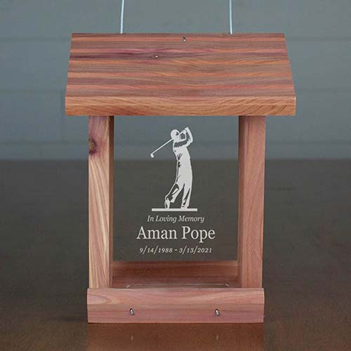 remembrance gifts - memorial golf bird feeder