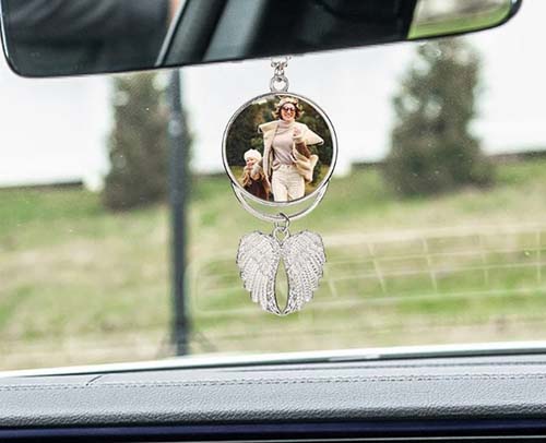 remembrance gifts - rearview mirror ornament