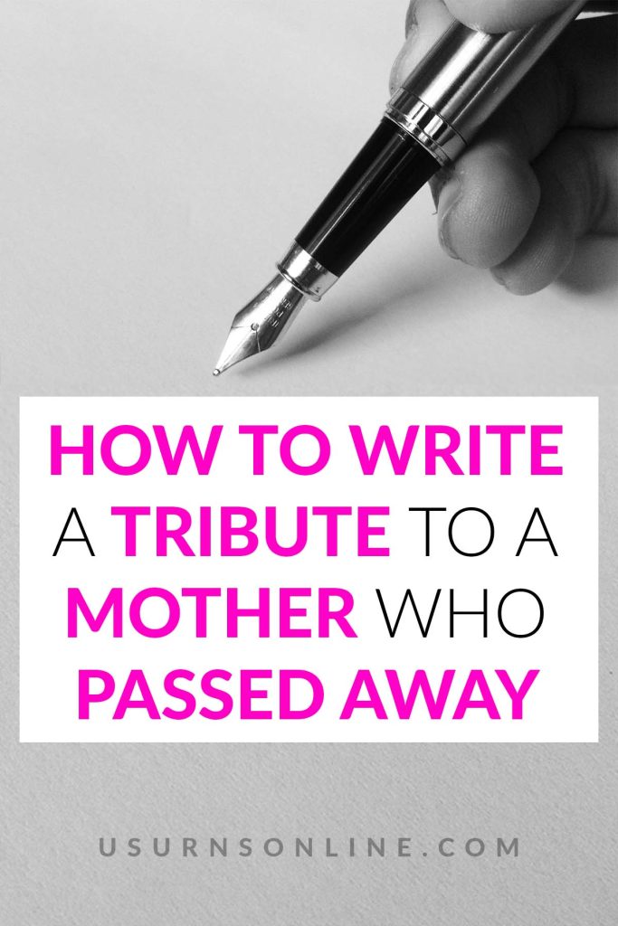 tribute to a mother who passed away - Pin It Image