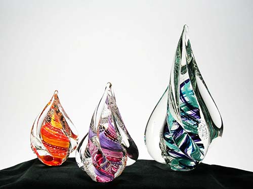 Infuse the remains into glass art
