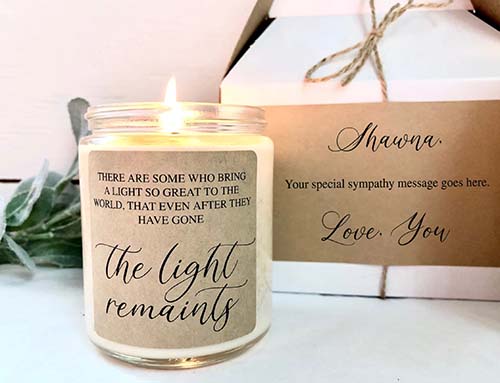 sympathy gifts for loss of a brother - memory candle
